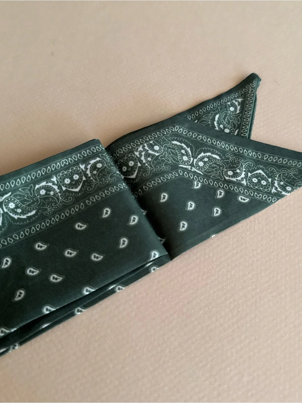 Green Paisley scarf M1594